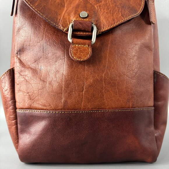 Brown Leather Backpack - Picture 3 of 9